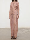 Mutedance 25 Autumn/Winter Elastic Wide Waist Drawstring Casual Pants Series Floral Dye MD-MD25FW73-rose (MD25FW71)